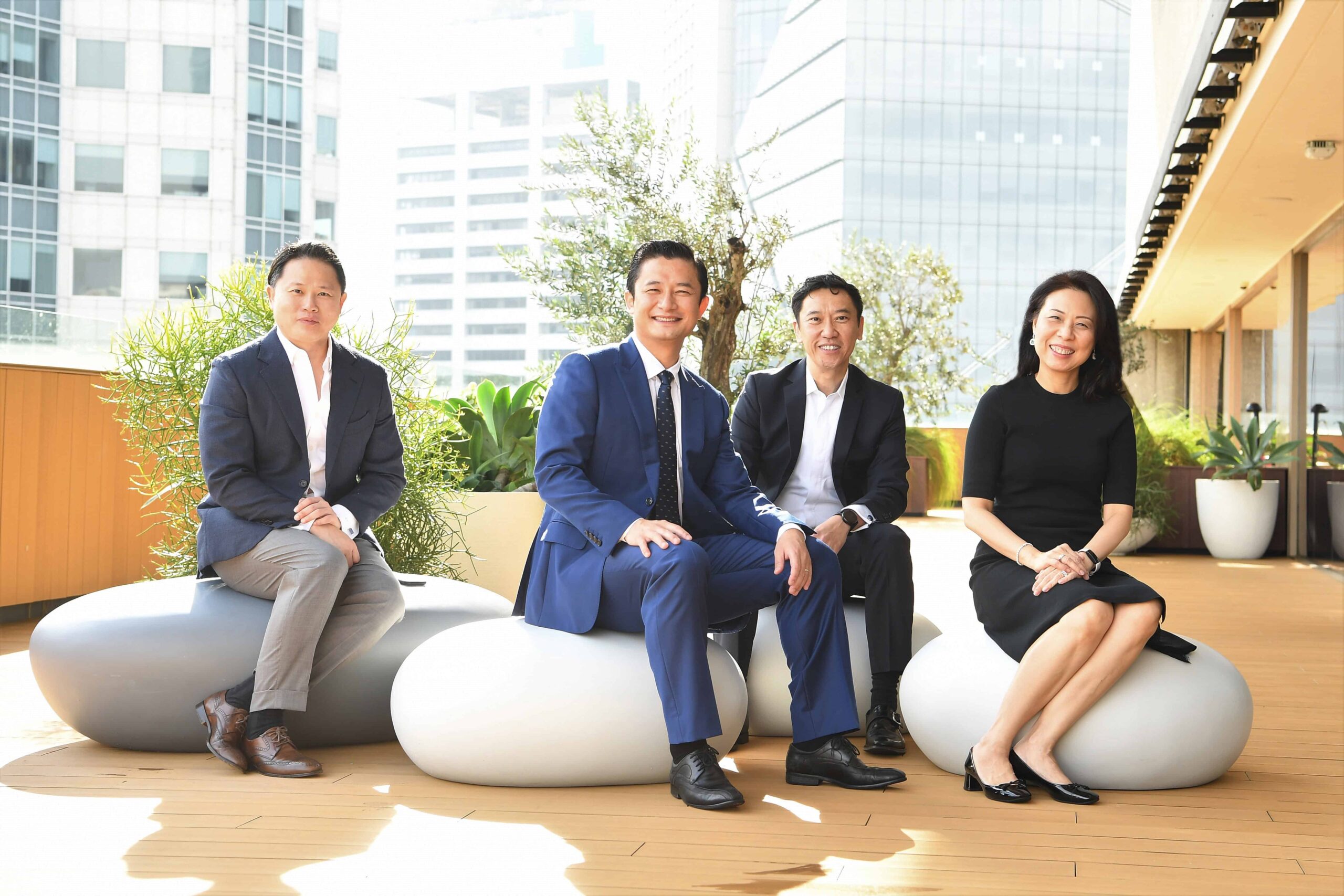 Pictured from left to right are: Mr Gabriel Wong, Co-Founder of MVGX; Dr Bo Bai, Executive Chairman and Co-Founder of MVGX; Mr Lee Shyong, Managing Director, Partnership & Innovation of OCBC Bank; and Ms Elaine Lam, Head, Global Corporate Banking of OCBC Bank. This partnership between OCBC Bank and MVGX to develop new green financing solutions with tokenised carbon credits will help accelerate large corporates’ journey to carbon neutrality.